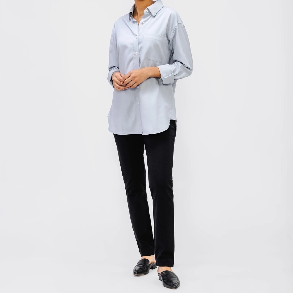 Ministry of Supply Women's Fusion Straight Leg Pant High Rise L Long Black